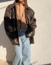 Load image into Gallery viewer, Vintage Distressed Leather Jacket