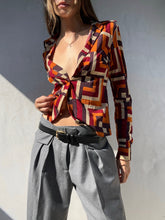 Load image into Gallery viewer, 1990's Sisley Abstract Blouse