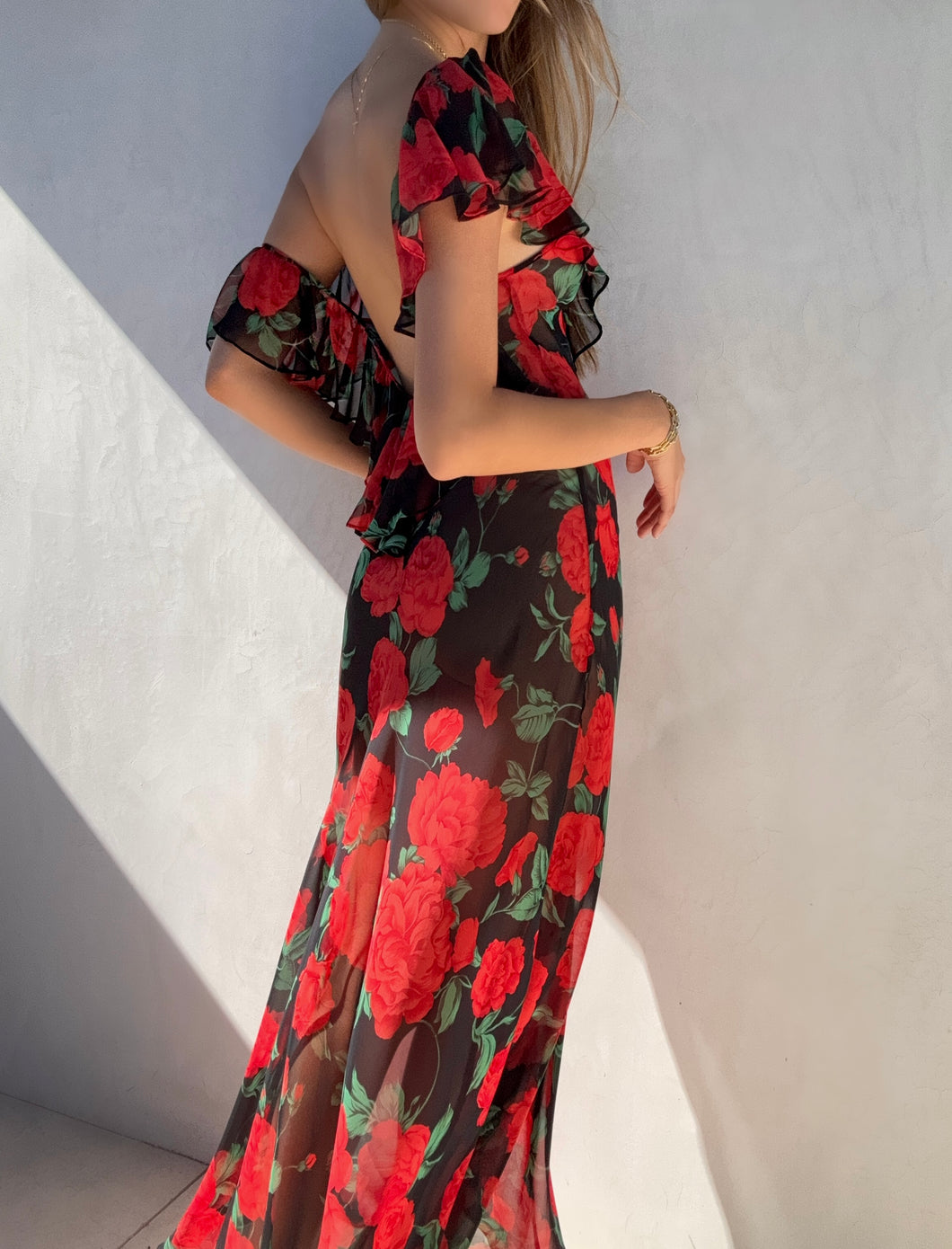 Vintage Valentino Floral Gown