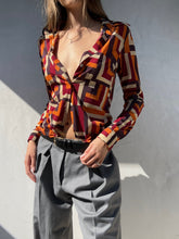 Load image into Gallery viewer, 1990's Sisley Abstract Blouse