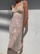 Load image into Gallery viewer, Vintage Luxury Designer 1990's Lace Sheer Slip Dress
