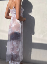Load image into Gallery viewer, Vintage Luxury Designer 1990's Lace Sheer Slip Dress