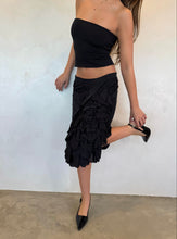 Load image into Gallery viewer, S/S 2003 Yves Saint Laurent by Tom Ford Runway Silk Flower Ruffle Skirt