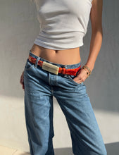 Load image into Gallery viewer, Vintage Croc Embossed Leather Belt