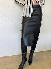 Load image into Gallery viewer, 1990s Escada Lamb Leather Bow Skirt