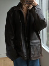 Load image into Gallery viewer, Vintage Distressed Leather Jacket