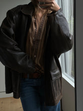 Load image into Gallery viewer, Vintage Distressed Leather Jacket