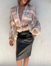 Load image into Gallery viewer, RARE 1980s Courrèges Silk Belted Blouse