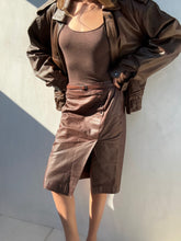 Load image into Gallery viewer, 1990s Hermes Paris Leather Skirt