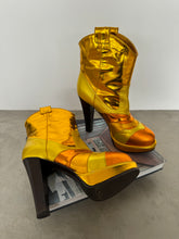 Load image into Gallery viewer, 2010 Bottega Veneta Runway Metallic Leather Ankle Boots