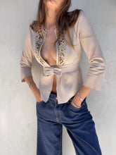 Load image into Gallery viewer, Early 2000s Valentino Beaded Suede Top