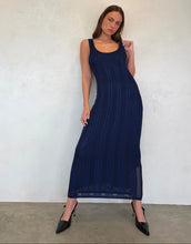 Load image into Gallery viewer, F/W 1993 Gianni Versace Runway Sheer Purple Knit Bodycon Dress