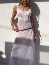 Load image into Gallery viewer, Vintage Sheer Lace Slip Dress