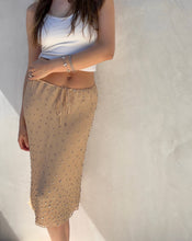 Load image into Gallery viewer, RARE S/S 2001 Gucci Tom Ford Rhinestone Midi Silk Skirt