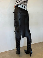 Load image into Gallery viewer, 1990s Escada Lamb Leather Bow Skirt