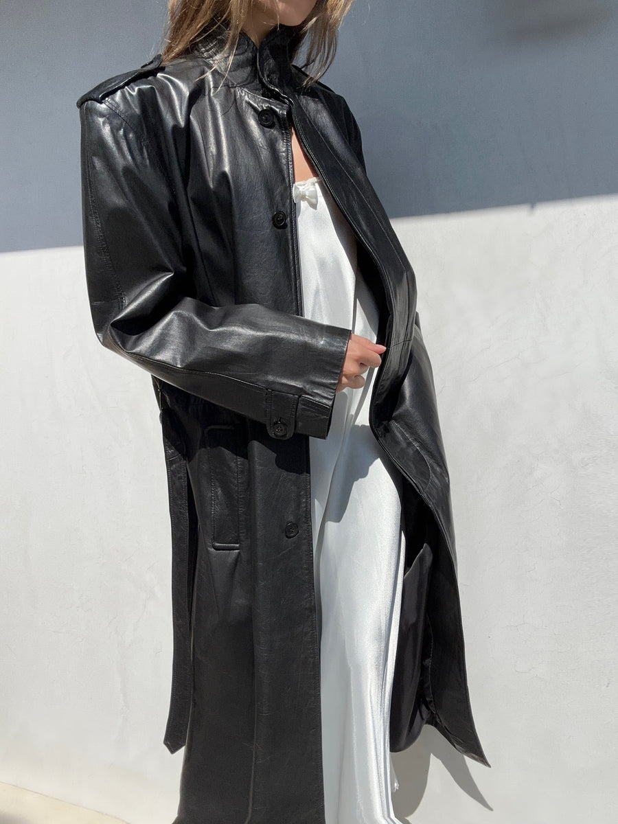 Vintage 80s YSL Yves Saint Laurent Trench Jacket Size XL