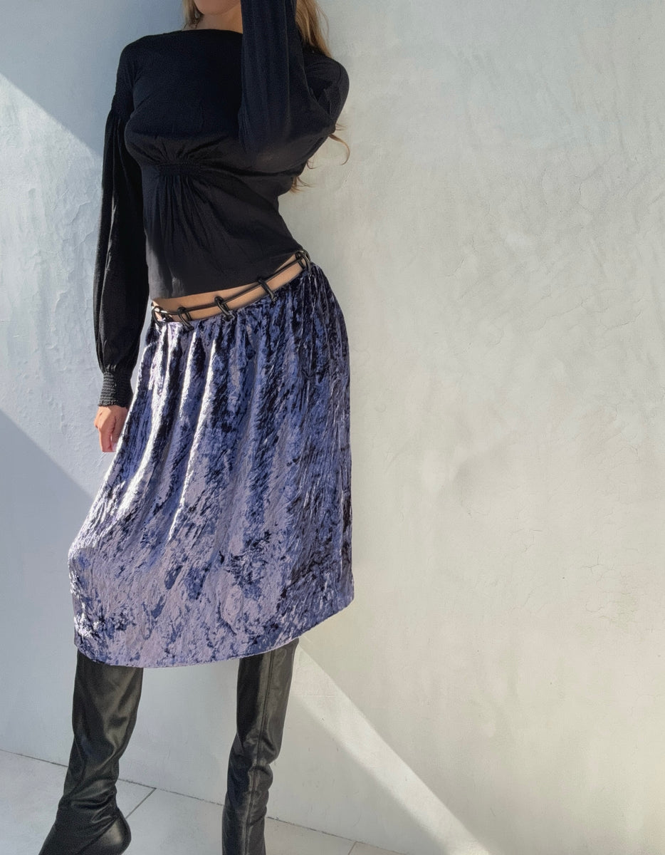 F/W 1999 Gucci Tom Ford Velvet Skirt – villa amour vintage