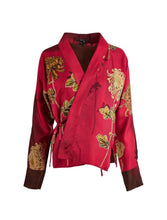 Load image into Gallery viewer, Vintage Gucci by Tom Ford S/S 2001 Floral Red Silk Kimono Top