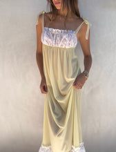 Load image into Gallery viewer, Vintage Milkmaid Yellow Dress