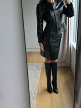 Load image into Gallery viewer, Vintage Escada Leather Embosssed Skirt Set