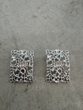 Load image into Gallery viewer, Vintage 90s Silver Rectangle Earrings