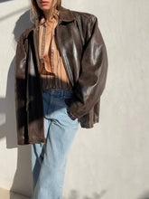 Load image into Gallery viewer, Vintage Distressed Leather Jacket