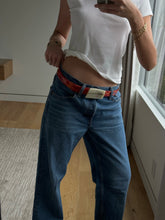 Load image into Gallery viewer, Vintage Croc Embossed Leather Belt
