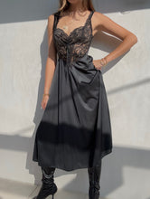 Load image into Gallery viewer, Vintage Black Lace Slip Dress