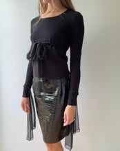 Load image into Gallery viewer, 1990s Chanel Black Tunic With Silk Ties