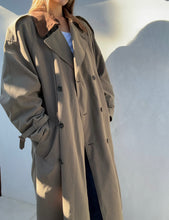 Load image into Gallery viewer, Vintage Pierre Cardin Leather Trim Trench