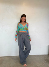 Load image into Gallery viewer, Vintage Leonard Paris Floral Wrap Top