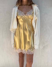 Load image into Gallery viewer, 1990s Butter Yellow Lace Slip Dress