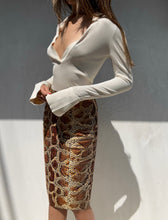 Load image into Gallery viewer, FW 2008 Prada Python Leather Skirt