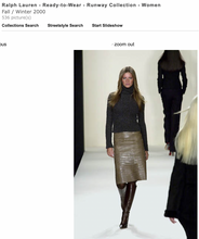 Load image into Gallery viewer, F/W 2000 Ralph Lauren Polo Leather Skirt