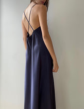 Load image into Gallery viewer, Vintage Long Satin Dress