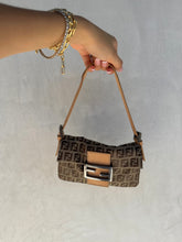 Load image into Gallery viewer, 1990’s Fendi Monogram Zucca Baguette Shoulder Bag