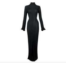 Load image into Gallery viewer, S/S 1998 Gucci by Tom Ford High Neck Black Bodystocking Maxi Dress