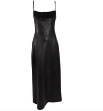 Load image into Gallery viewer, F/W 1998 Gianni Versace Runway Black Leather Long Gown