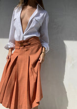 Load image into Gallery viewer, 1990's Dries Van Noten Twill Pleated A-Line Skirt Set