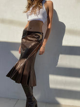Load image into Gallery viewer, Early 2000's Roberto Cavalli Leather Skirt