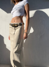 Load image into Gallery viewer, 90's Dries Van Noten Beige Denim Skirt