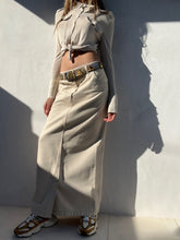 Load image into Gallery viewer, 90's Dries Van Noten Beige Denim Skirt