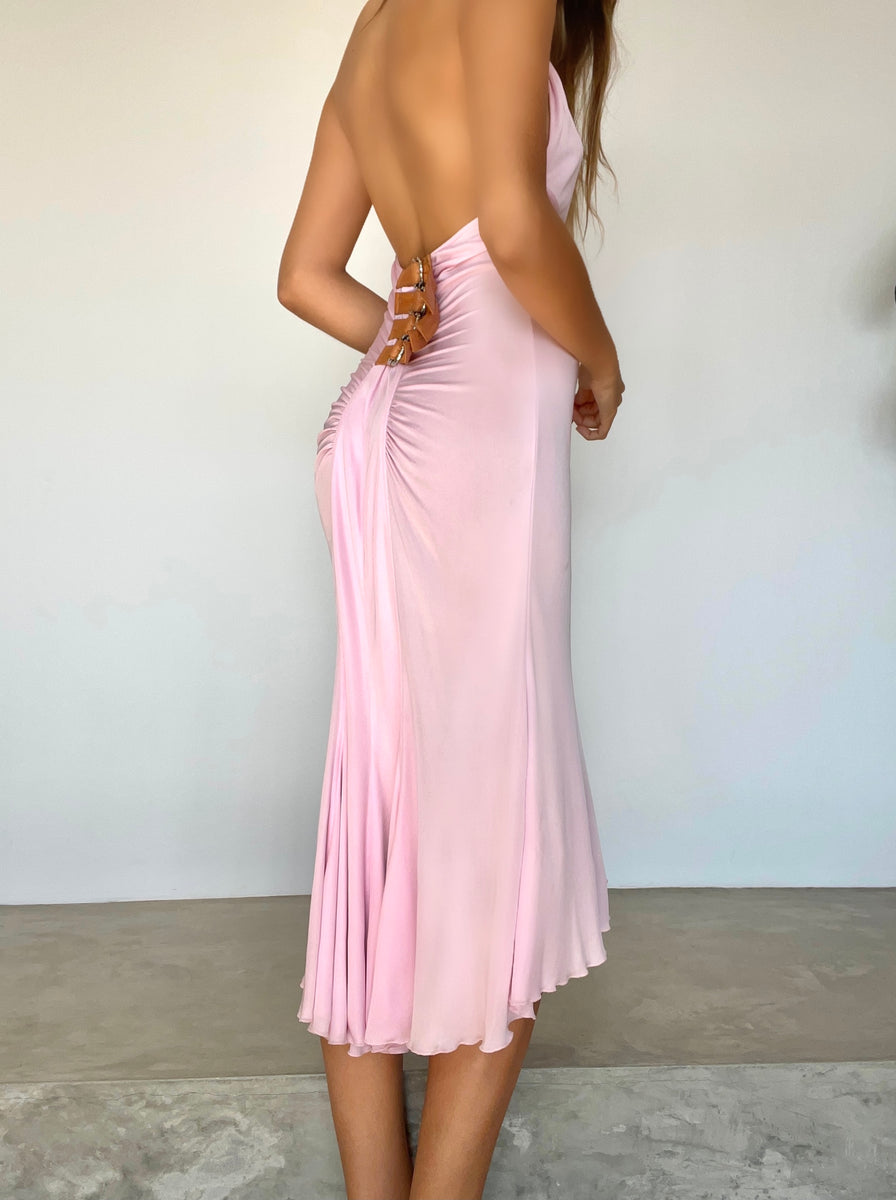Versace Halter Neck Dress  villa amour vintage