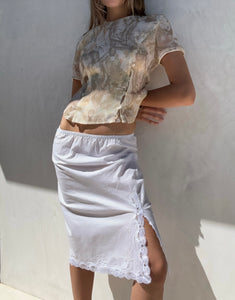 Vintage Midi Cotton Skirt