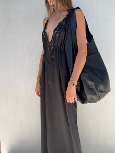 Vintage Lace Cutout Slip Dress