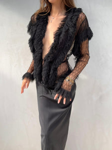 Early 2000s Alaïa Lace Top