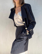 Load image into Gallery viewer, 1990s Valentino Pinstripe Skirt Suit
