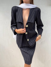 Load image into Gallery viewer, 1990s Valentino Pinstripe Skirt Suit
