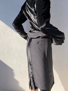 F/W 2002 Yves Saint Laurent by Tom Ford Black Ruffle Runway Set