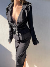 Load image into Gallery viewer, F/W 2002 Yves Saint Laurent by Tom Ford Black Ruffle Runway Set
